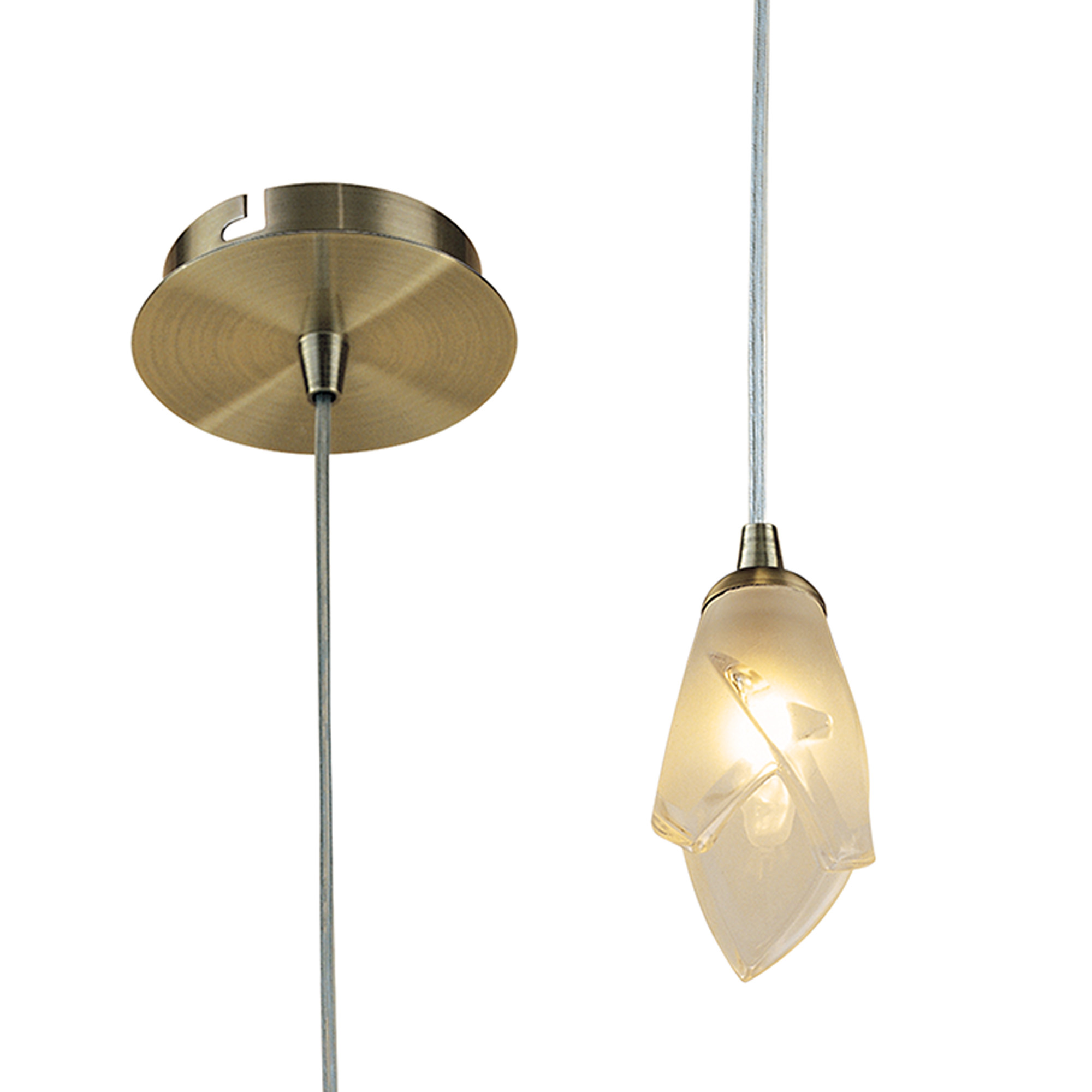 Pietra Antique Brass Ceiling Lights Mantra Single Pendant